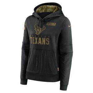 NEW Nike Houston‎ Texans Women's Small Salute to Service Hoodie Sweatshirt Black